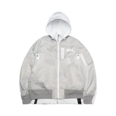 Nike x Sacai Women's NRG Layered Bomber Jacket"Grey Fog"