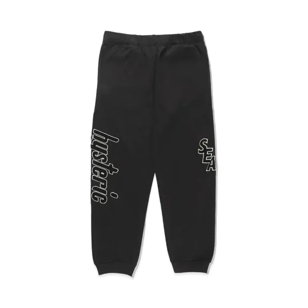 WIND AND SEA x HYSTERIC GLAMOUR Varsity Sweat Pants "Black"