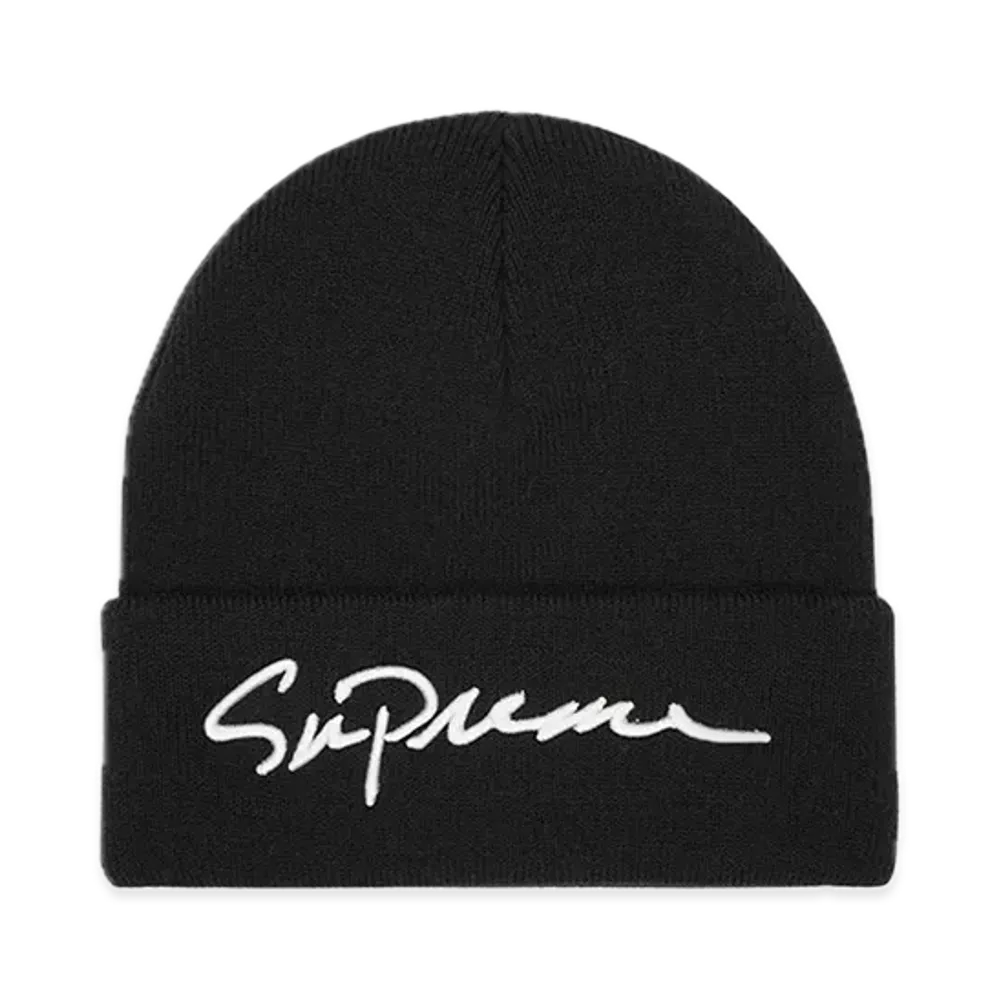 Supreme Classic Script Beanie "Black"
