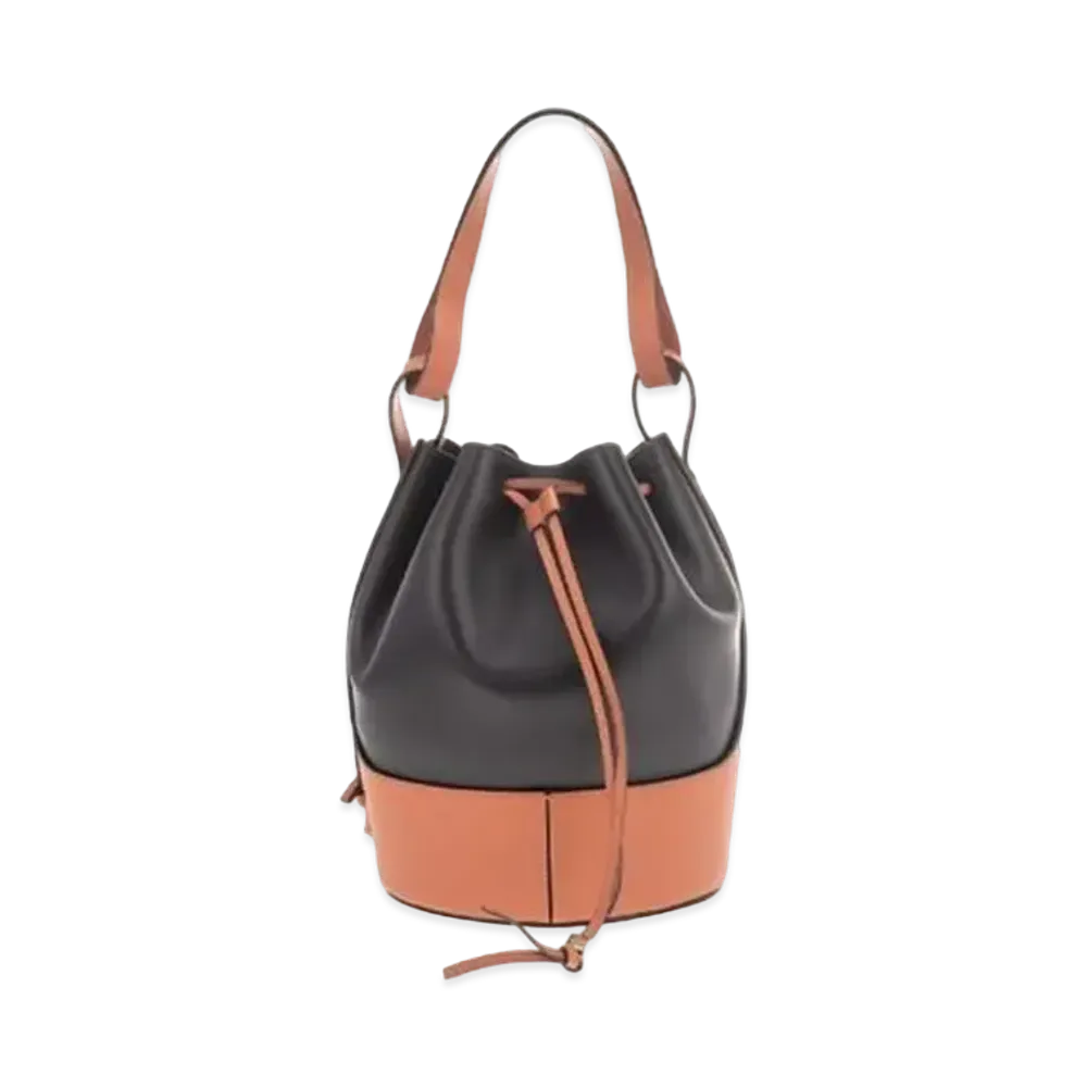 LOEWE Balloon Bag In Nappa Calfskin "Black / Tan"