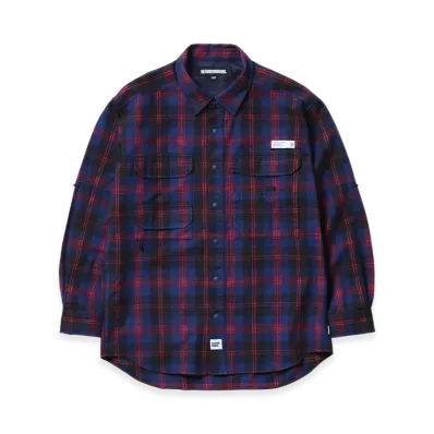 NEIGHBORHOOD Tartan Check Fishing Shirt LS "Navy/Red"