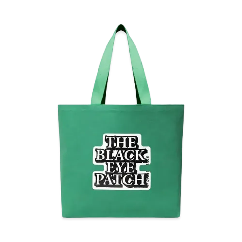 Black Eye Patch OG Label Tote Bag Large "Green"
