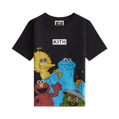 Kith x Sesame Street Kids Family Tee "Black"