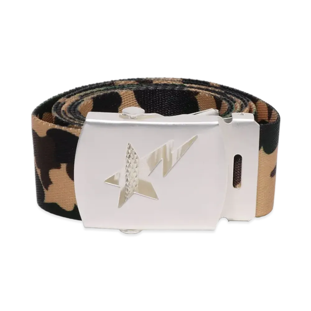 A BATHING APE 1St Camo Sta Gi Belt "Yellow"