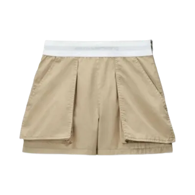 Alexander Wang High Waist Cargo Rave Shorts "Feather"