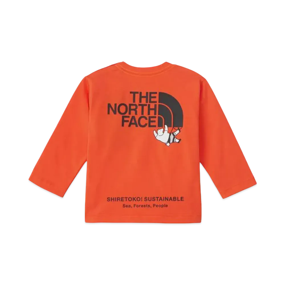 The North Face Baby Long Sleeve Shiretokotoko Tee "TNF Orange"