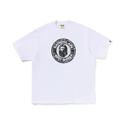 A BATHING APE Busy Works Relaxed Fit Tee "White"