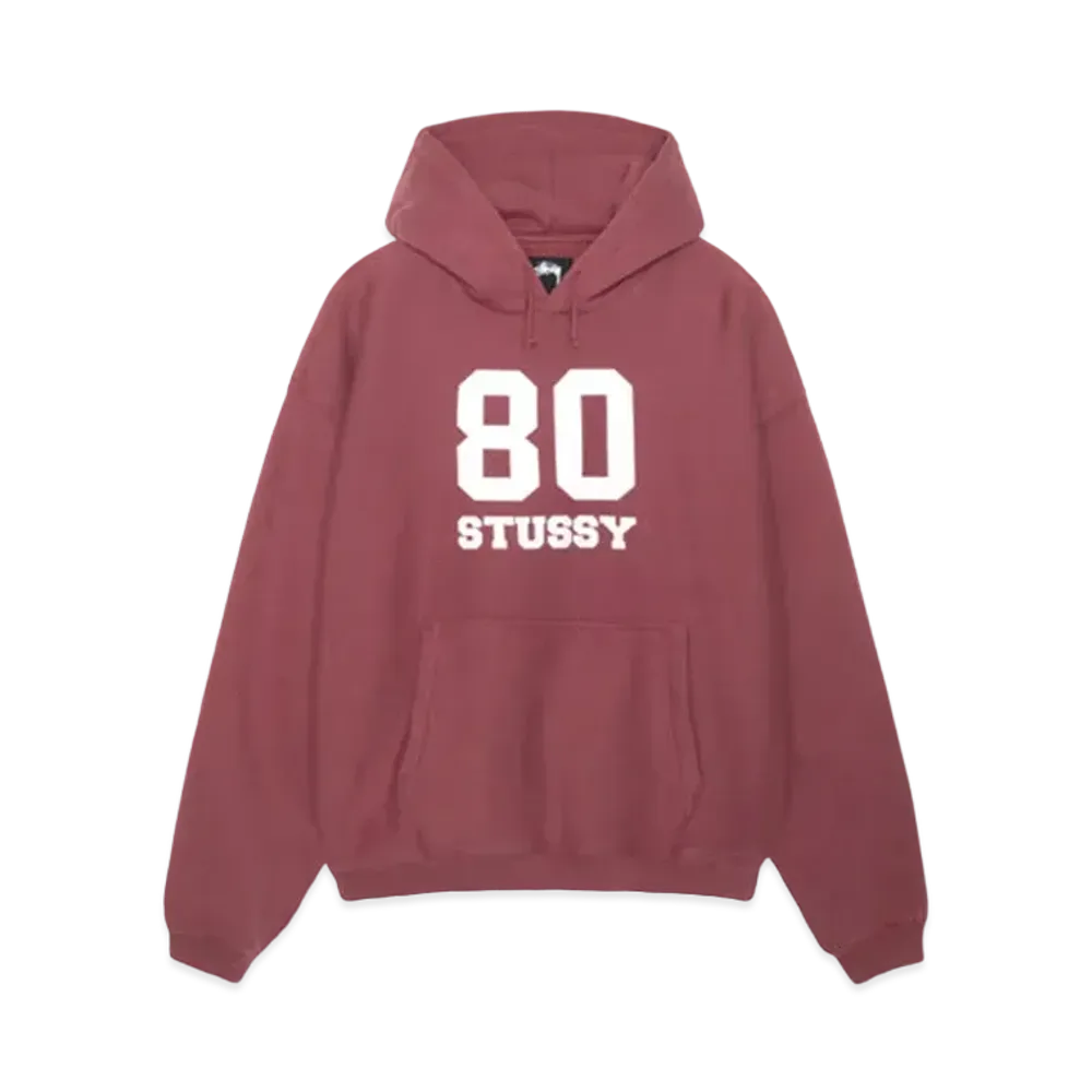 Stussy 80 Relaxed Hood Crew "Oxblood"