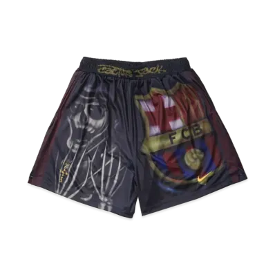 Travis Scott Cactus Jack x Nike x FC Barcelona Skeleton Home Shorts "Black"