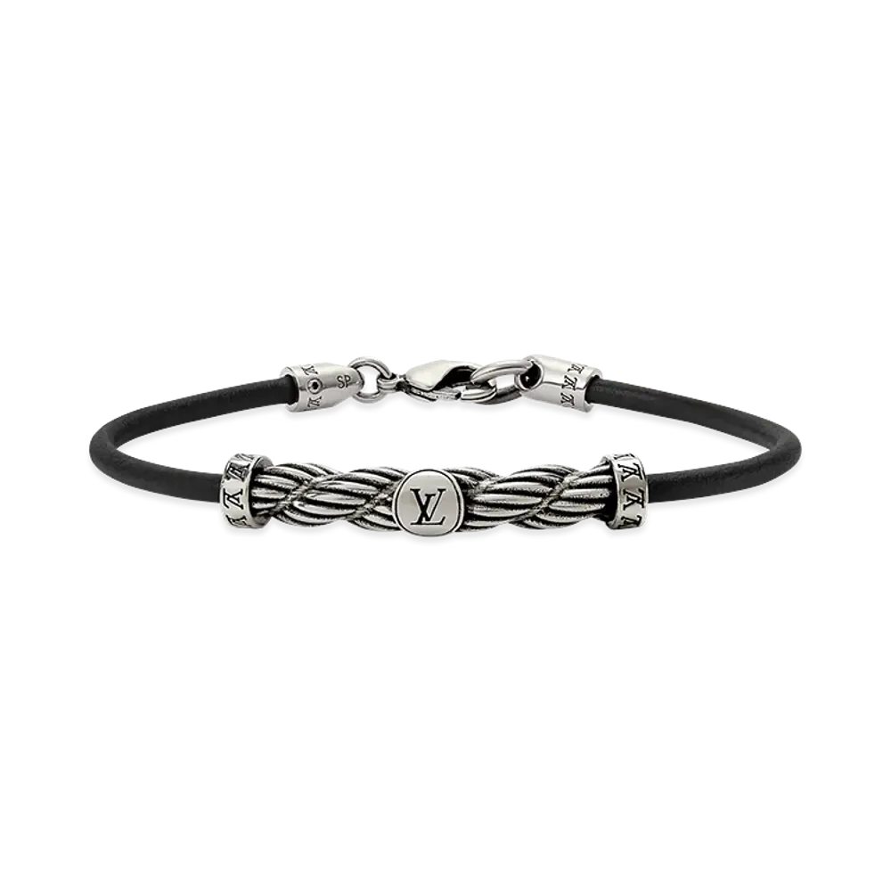 Louis Vuitton Bracelet LV Braid Leather "Noir"