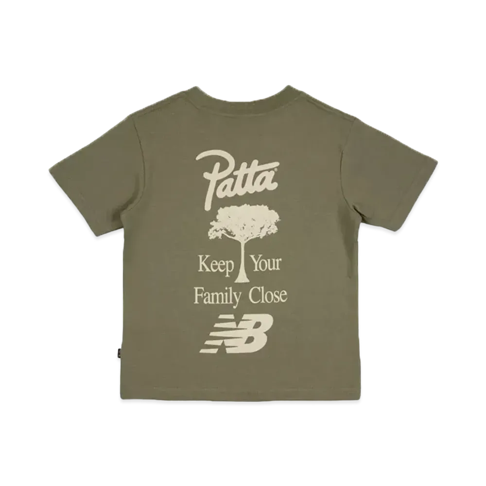 Patta × New Balance Family Kids T-Shirt "Oil Green"