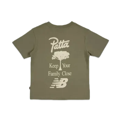 Patta × New Balance Family Kids T-Shirt "Oil Green"