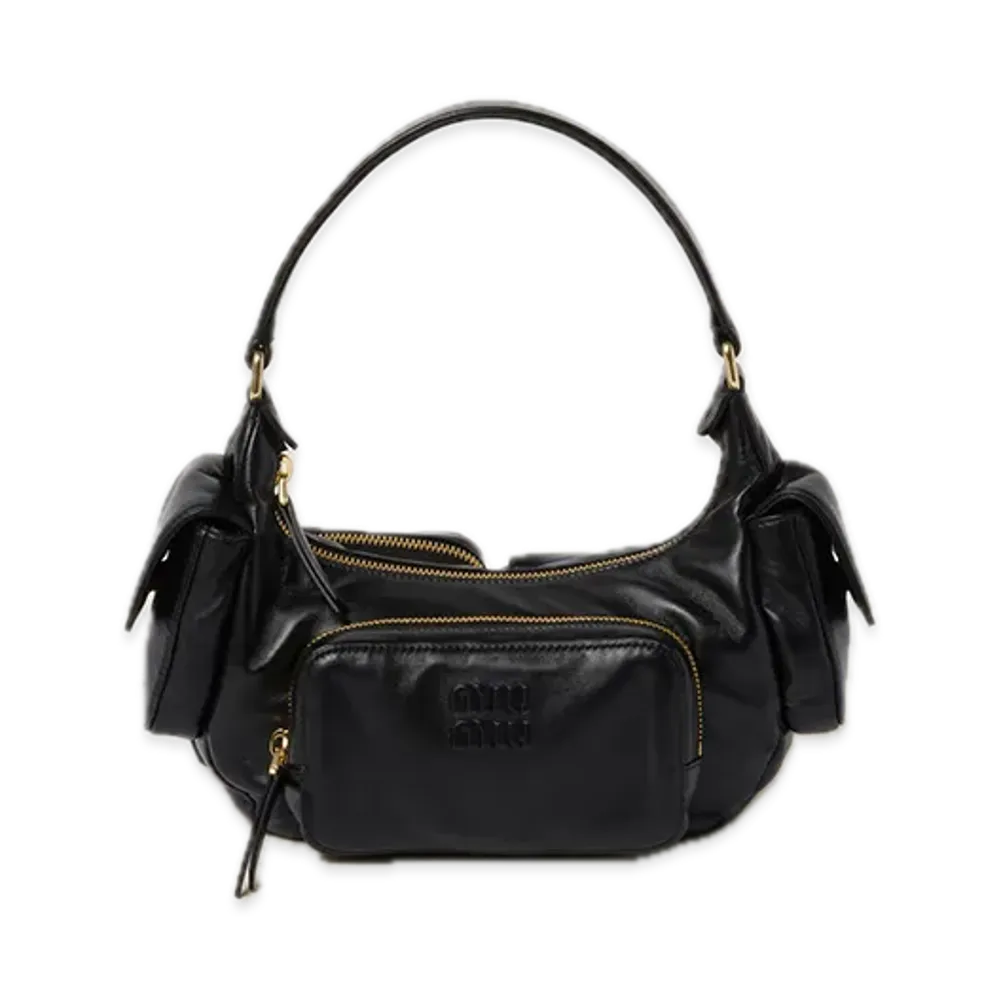MIU MIU Nappa Leather Pocket Bag "Black"