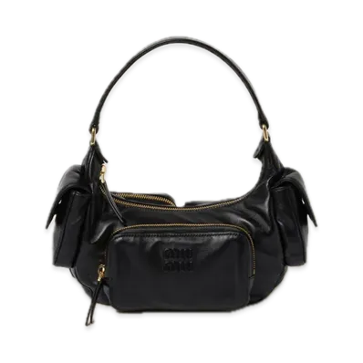 MIU MIU Nappa Leather Pocket Bag "Black"