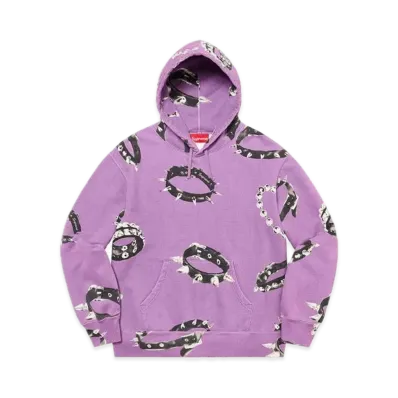 Supreme Studded Collars Hooded Sweatshirt "Violet"