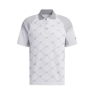 adidas Primeknit Side Seamless Monogram Short Sleeve Polo Shirt "White"
