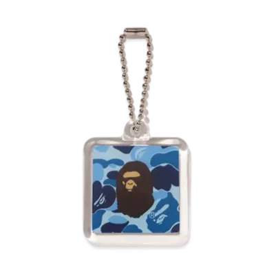 A BATHING APE Abc Camo Keychain "Blue"