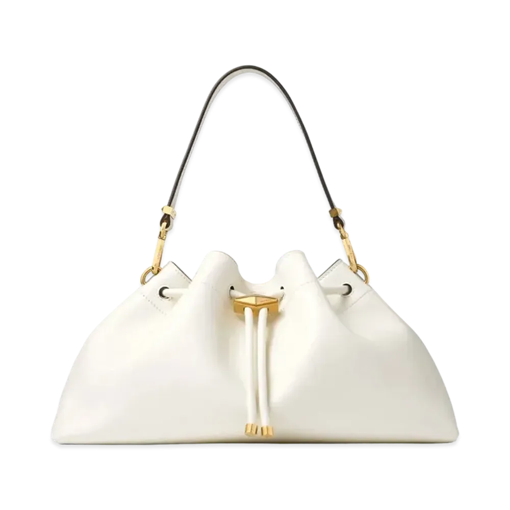 Jimmy Choo Cinch M Leather Bag "Latte/Gold"