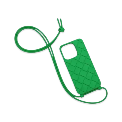 Bottega Veneta Strap Tech Rubber Iphone 14 Pro Case "Parakeet"