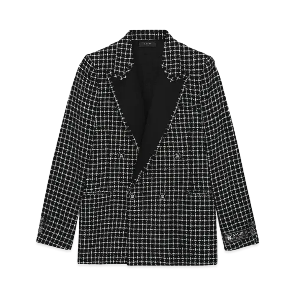 AMIRI Boucle Double-Breasted Blazer "Black"