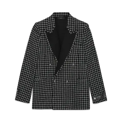 AMIRI Boucle Double-Breasted Blazer "Black"