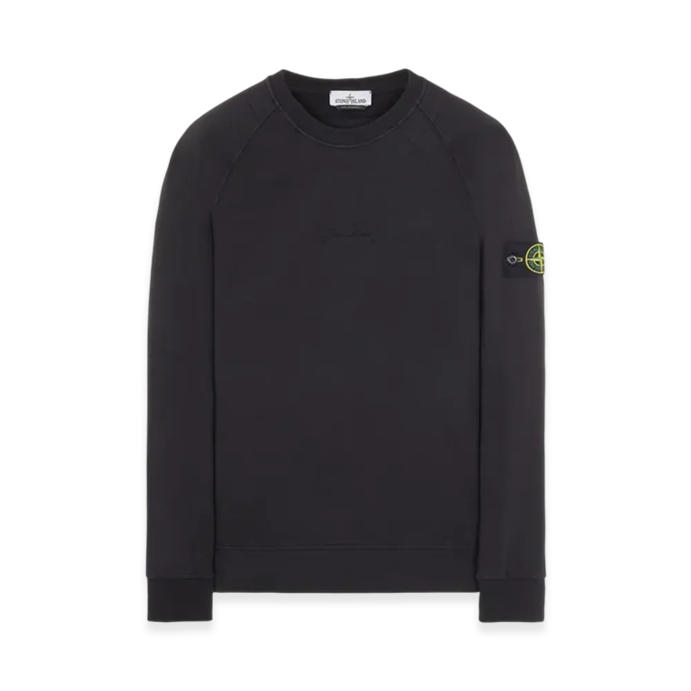 Stone Island 655Q1 Heavy Cotton 82/22 Garment Dyed Crewneck Sweatshirt - 22SS "Black"