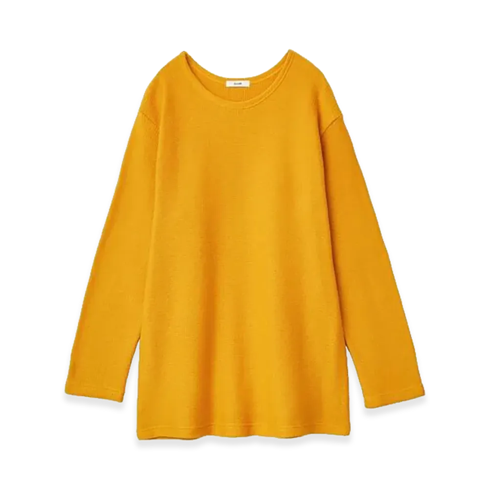 CLANE Women's Loose Vintage Long Sleeve Tops "Yellow"