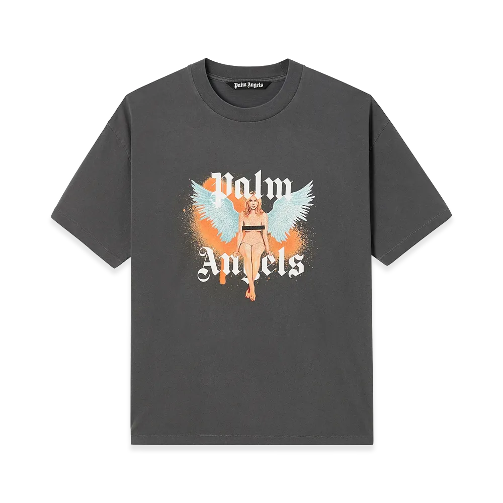 PALM ANGELS Short-sleeved shark Tee "Black"