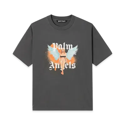 PALM ANGELS Short-sleeved shark Tee "Black"