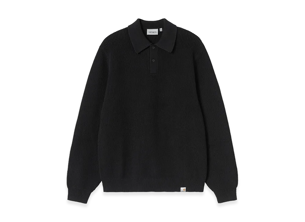 Carhartt WIP L/S Miles Polo "Black"