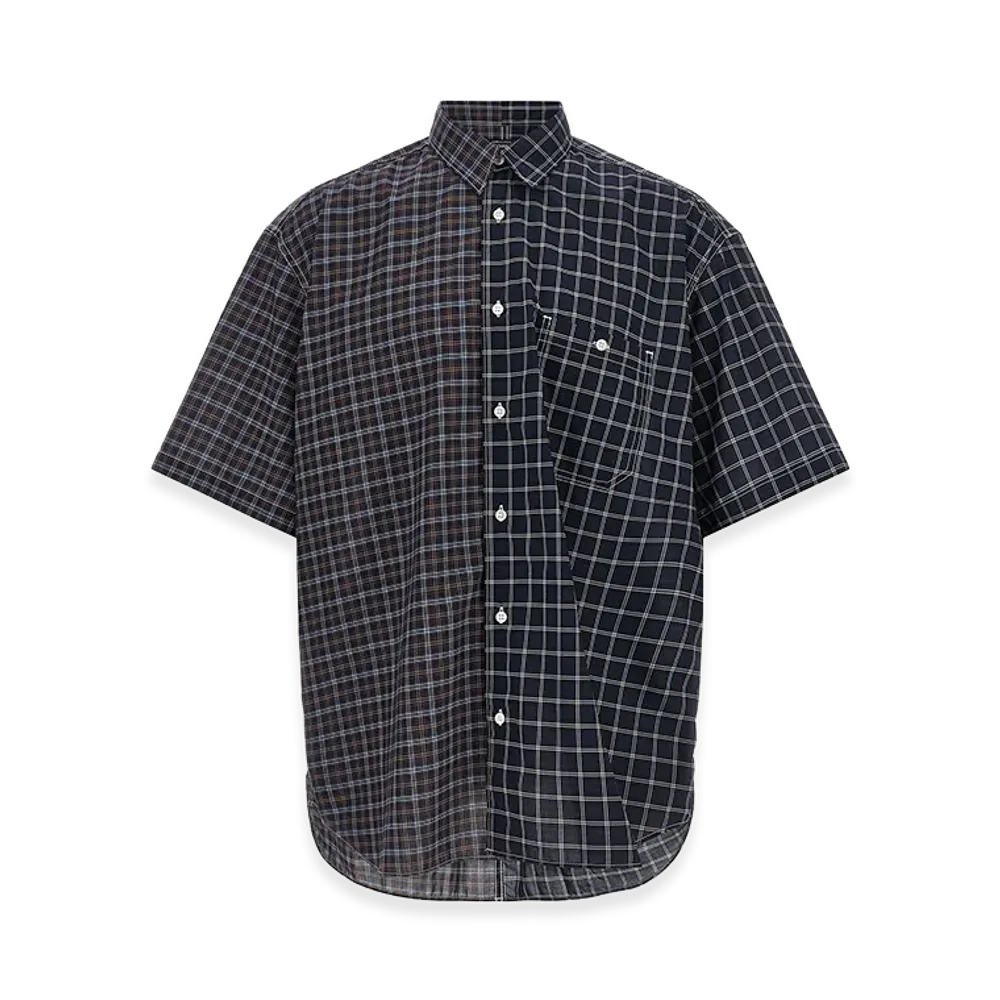 COMME des GARCONS HOMME Check Patterned Shirt "Black"