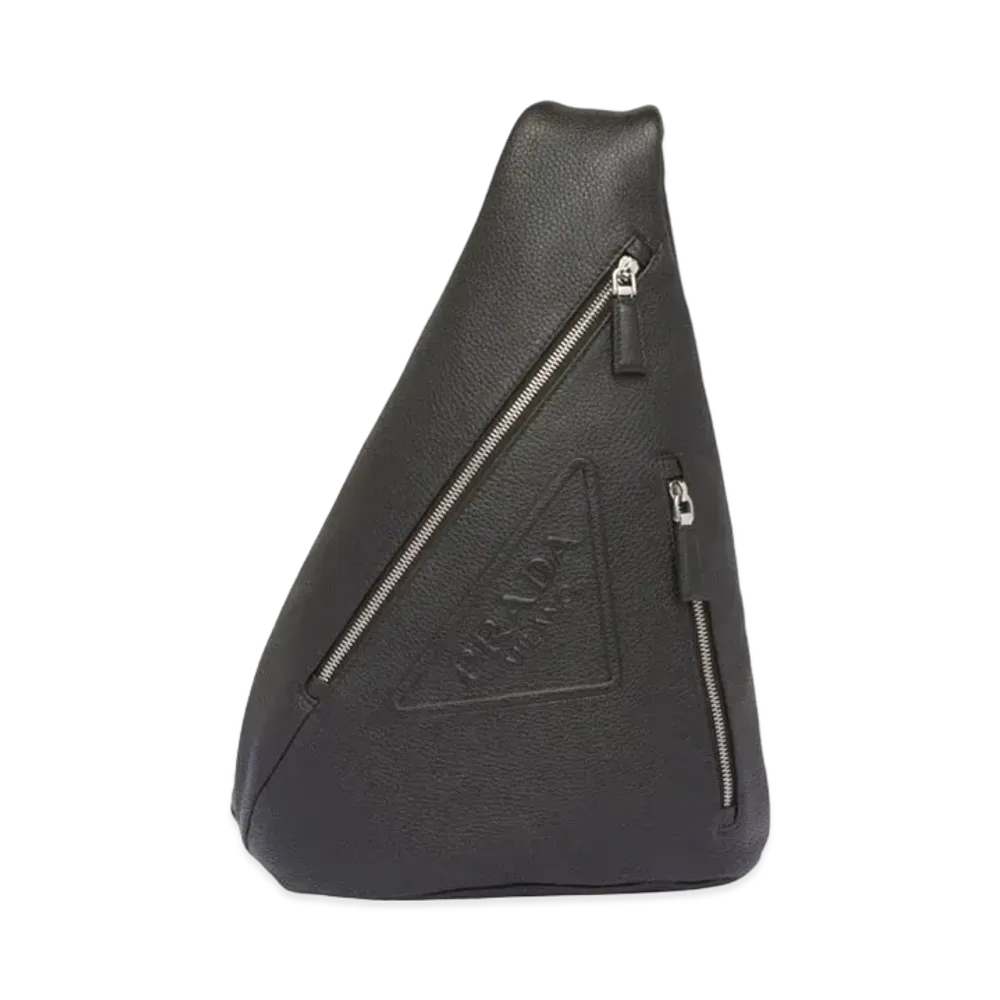 PRADA Leather Body Bag "Black"