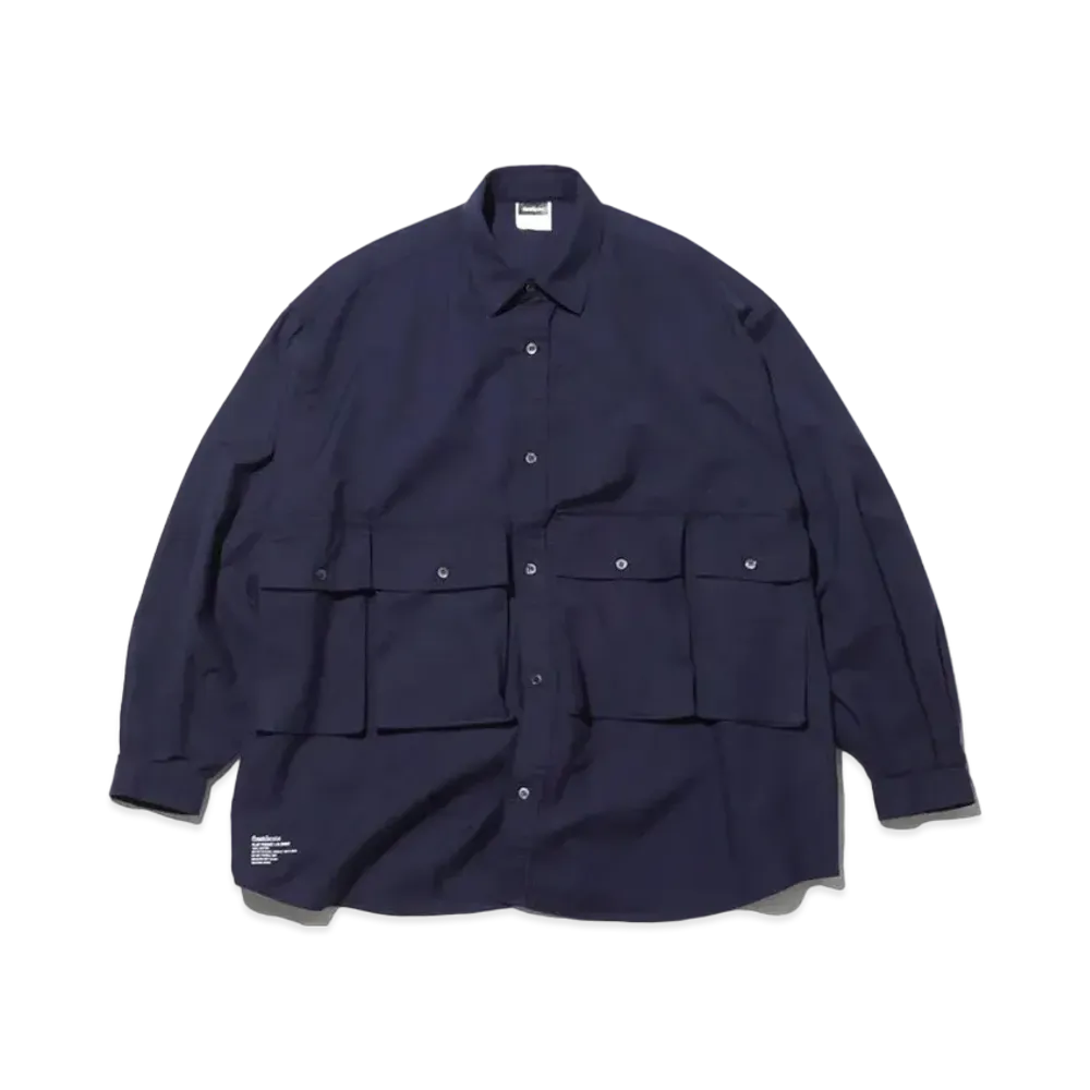 Freshservice Oxford Flap Pocket L/S Shirt "Navy"