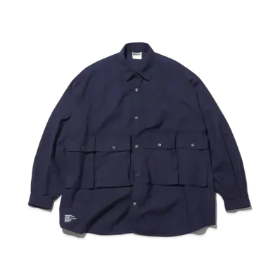 Freshservice Oxford Flap Pocket L/S Shirt "Navy"