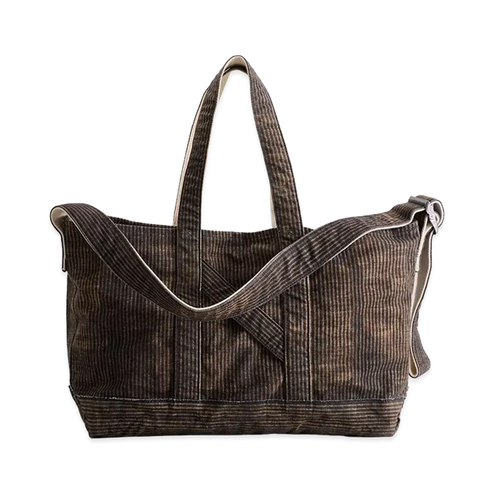 NICENESS V.Lesh Printed Stripe Shoulder Tote Bag "Narrow Stripe"