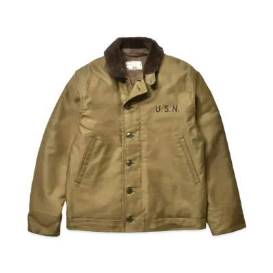 THE REAL McCOY'S N-1 Deck Jacket (Khaki) / Stencil "Khaki"