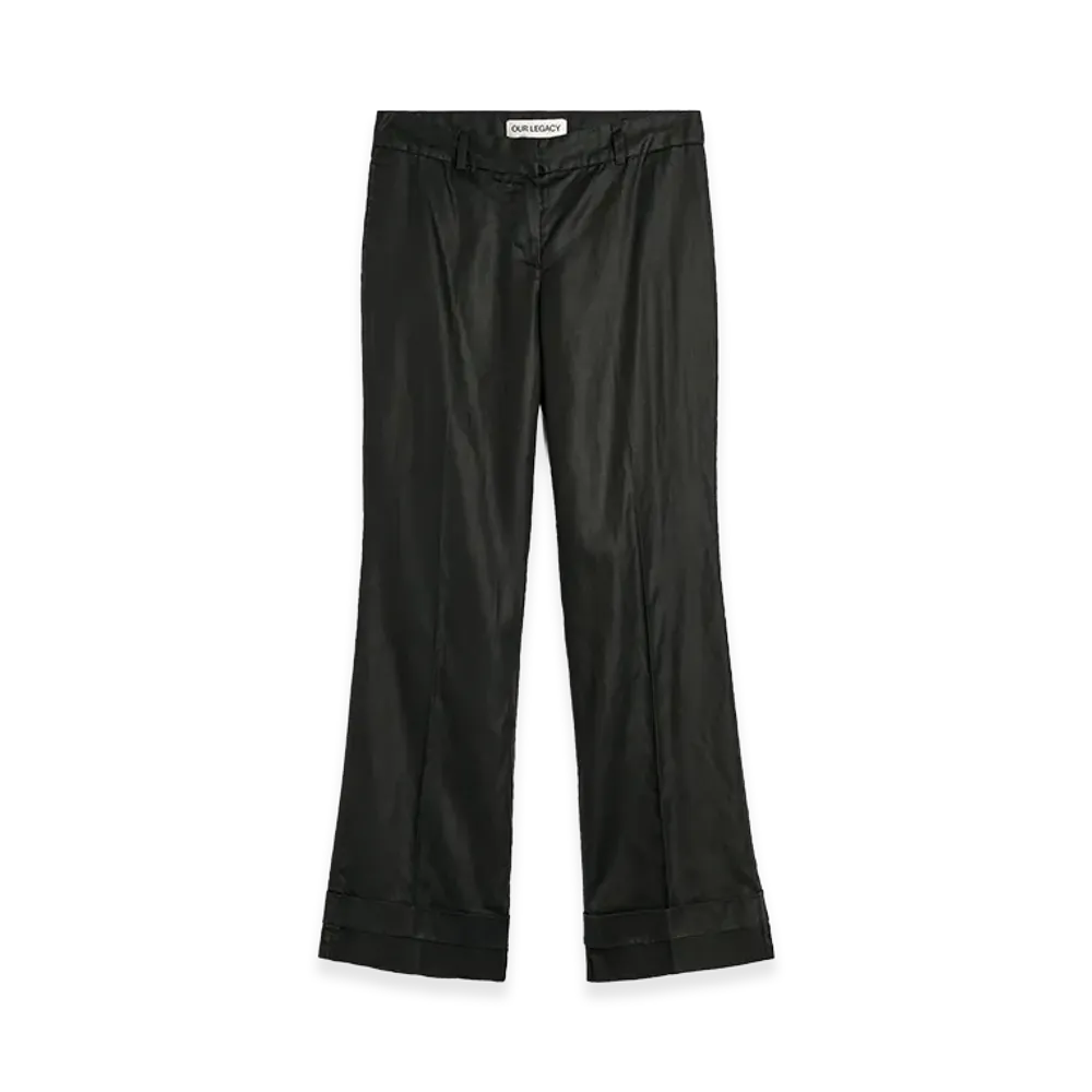OUR LEGACY Women's Hip Trouser "Lacquer Black Mirror Tencel"