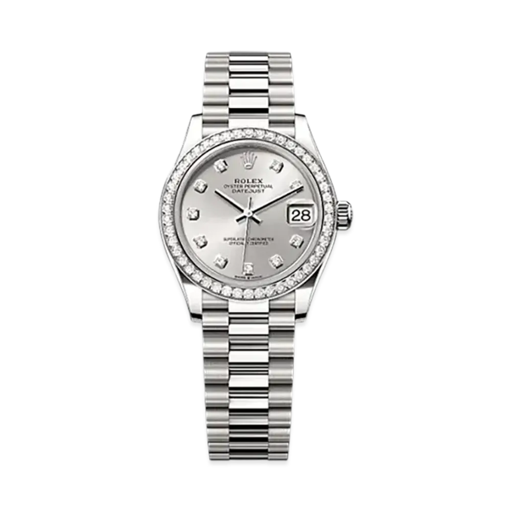 ROLEX Datejust 31mm White Gold Diamond 278289RBR "Silver"