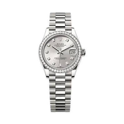 ROLEX Datejust 31mm White Gold Diamond 278289RBR "Silver"