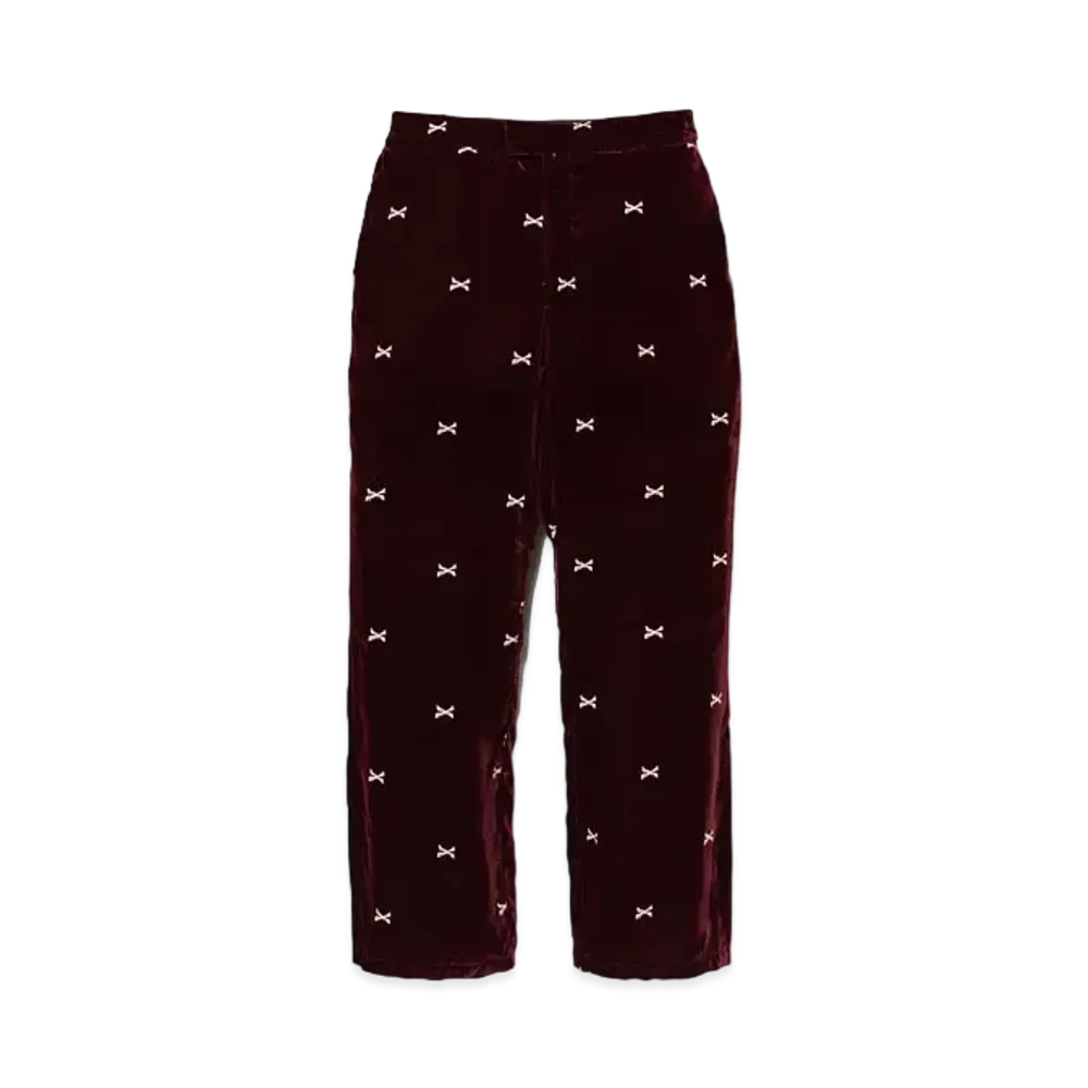 WTAPS SD 20 / Trousers / Poly. Velvet. Textile "Burgundy"