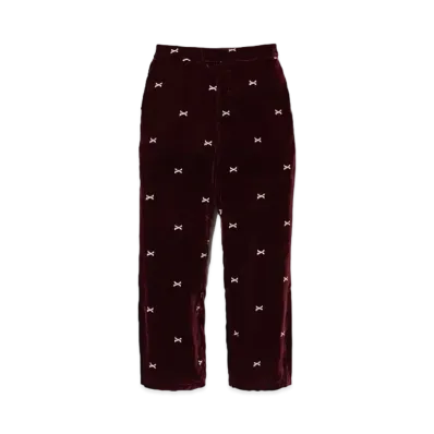 WTAPS SD 20 / Trousers / Poly. Velvet. Textile "Burgundy"