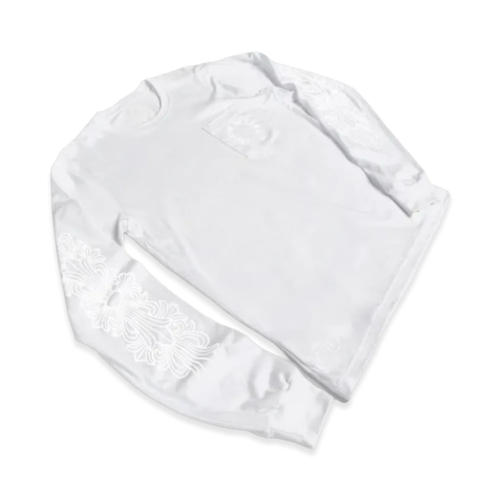 Chrome Hearts L/S Pocket Crew "White"