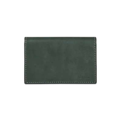 Paul Smith Waxed Leather Business Card Holder "Green"