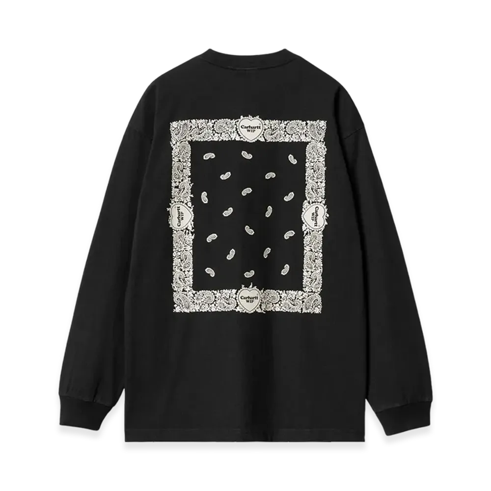 Carhartt WIP Paisley Long Sleeve T-Shirt "Black/Wax"