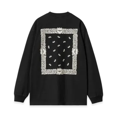 Carhartt WIP Paisley Long Sleeve T-Shirt "Black/Wax"