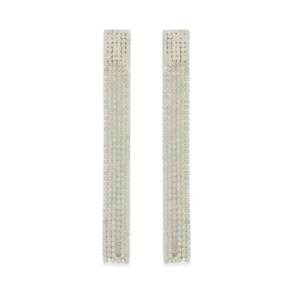Jil Sander Earrings "Silver Crystal"