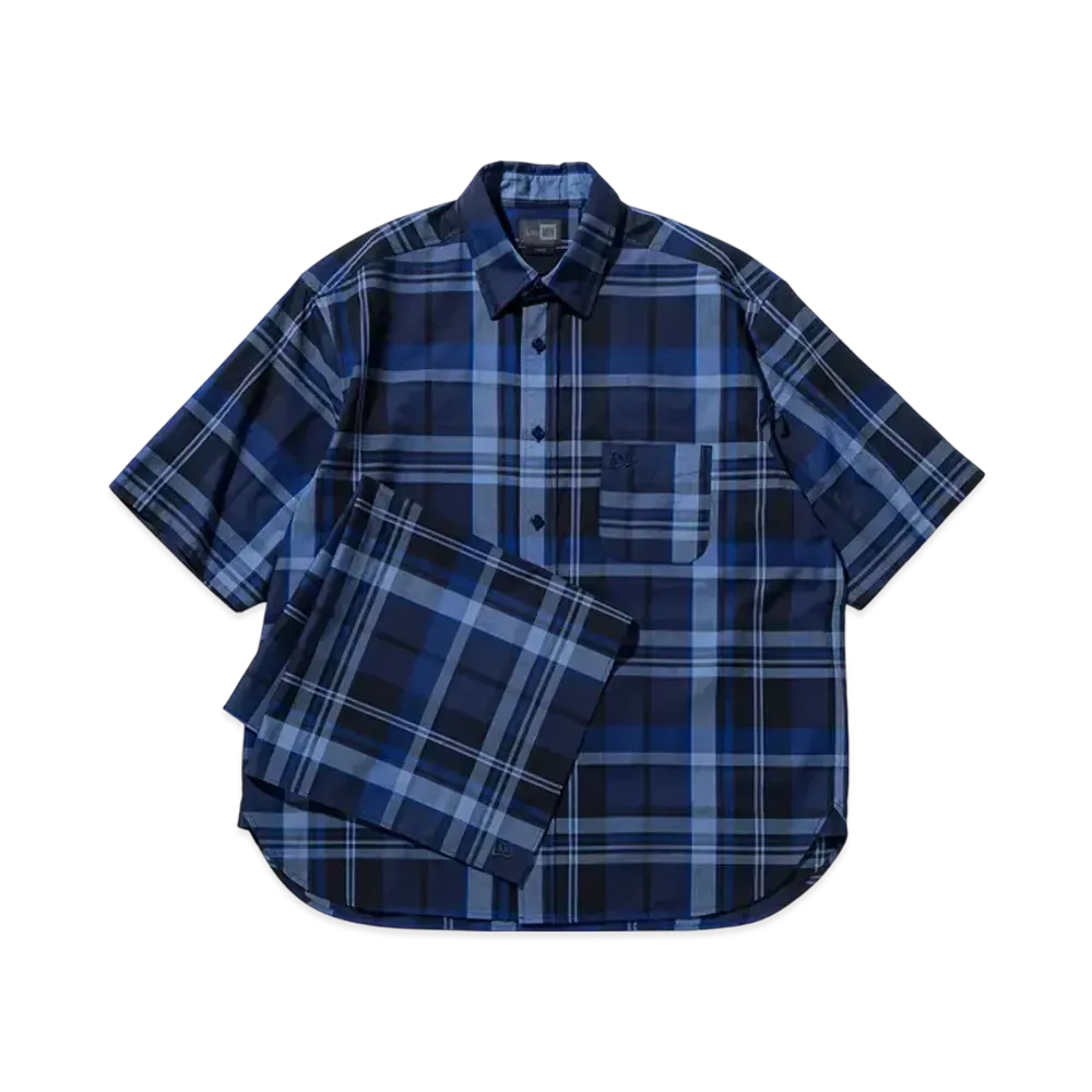 NEW ERA BLACK LABEL SS25 Short Sleeve Madras Check Shirt "Navy"