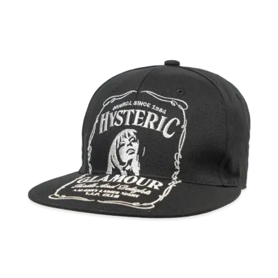 HYSTERIC GLAMOUR Hys Whisky Embroidered Cap "Black"