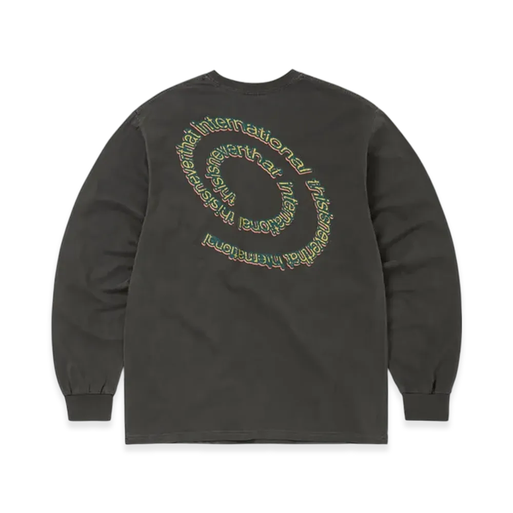 thisisneverthat Spiral Logo L/S Tee "Charcoal"