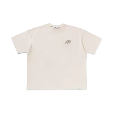 A BATHING APE Bape Black Embroidery Tee "Ivory"
